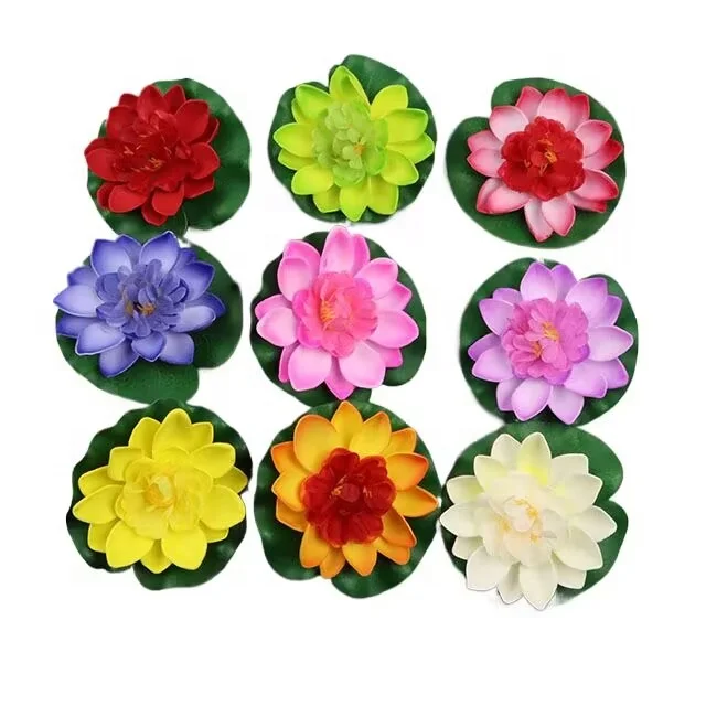 Lotus 10cm EVA Floating Lily Decoration Festival Prop Simulation Lotus Water Lily Festival Decoration Artificial Lotus