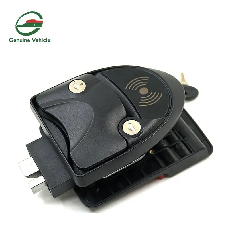 RV Door Black Motorhome Camper Zine-alloy Electronic Door Lock With Deadbolt For Travel Trailer