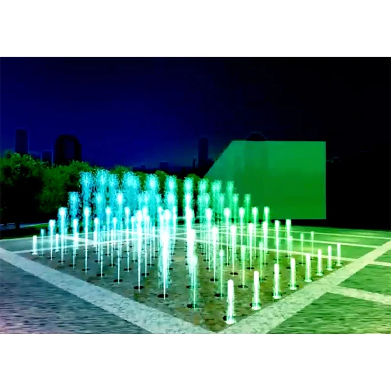 Outdoor Dry Music Fountain In Square With Dmx Light Moving floor fountain