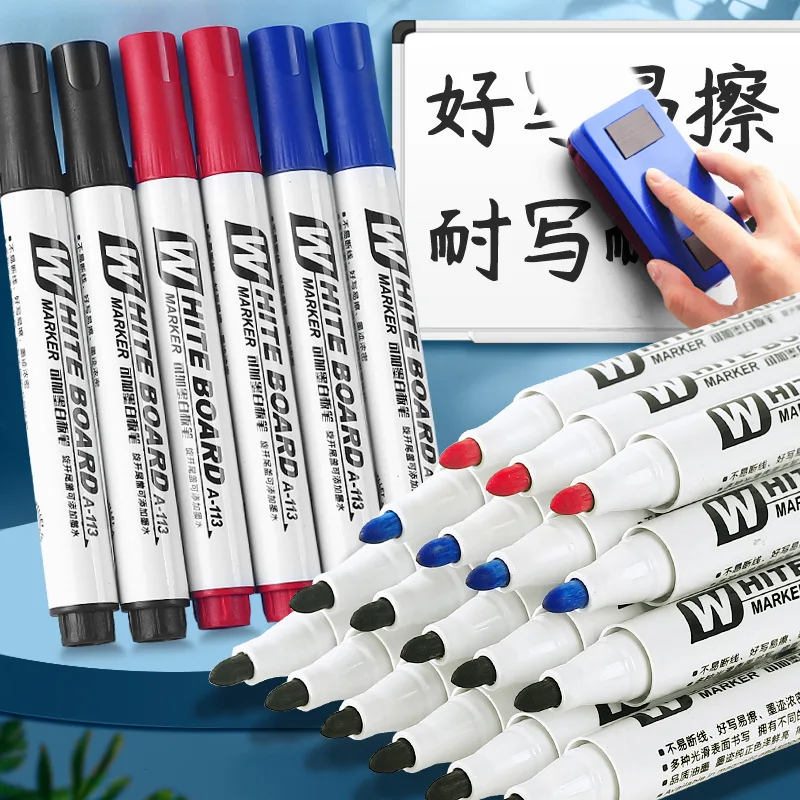 Erasable Blackboard Erasable refill ink Markers Red Blue Black Ink Drawing Refillable Whiteboard marker Pen