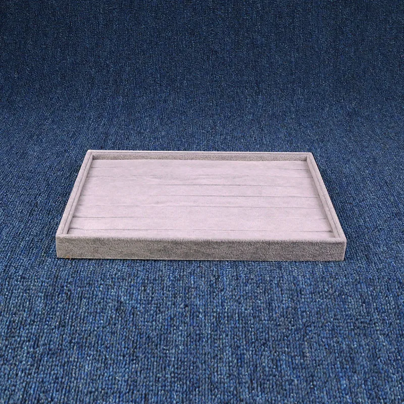 Classical Design Large Capacity Soft Velvet Material Jewelry Ring Display Tray