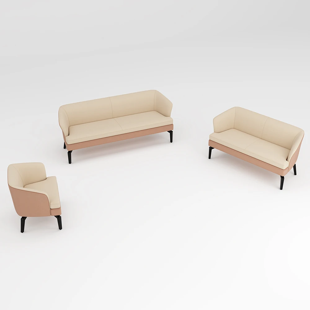 Современный бизнес диван офисная мебель удобный офисный индивидуальный кожаный 1 + 2 3