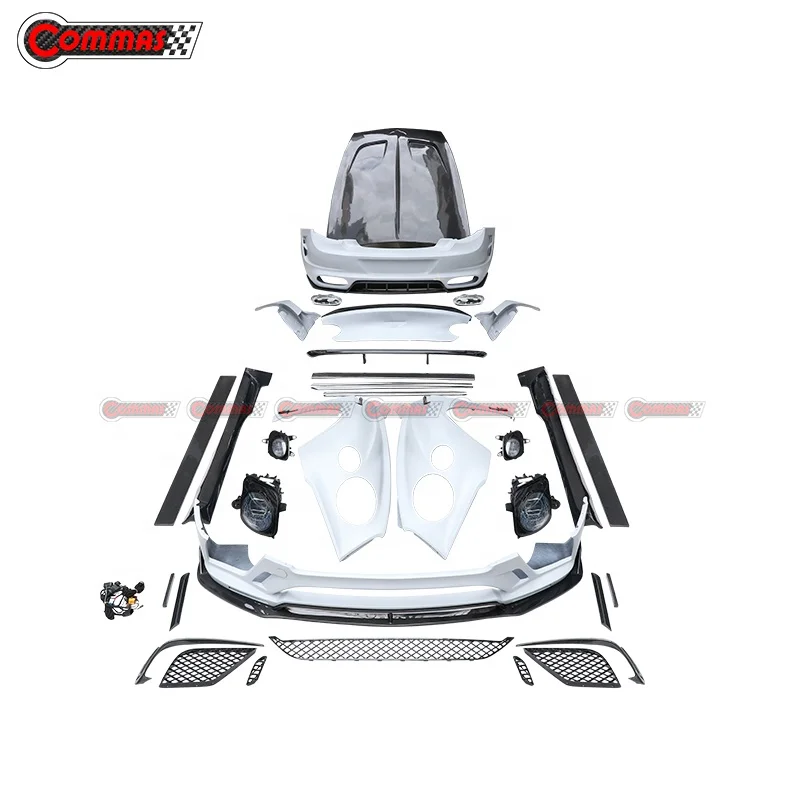 For Bently Continental GT MSY Style with Carbon Fiber Body Kit from old to new 2023 Front Rear Bumper Hood Spoiler Fenders