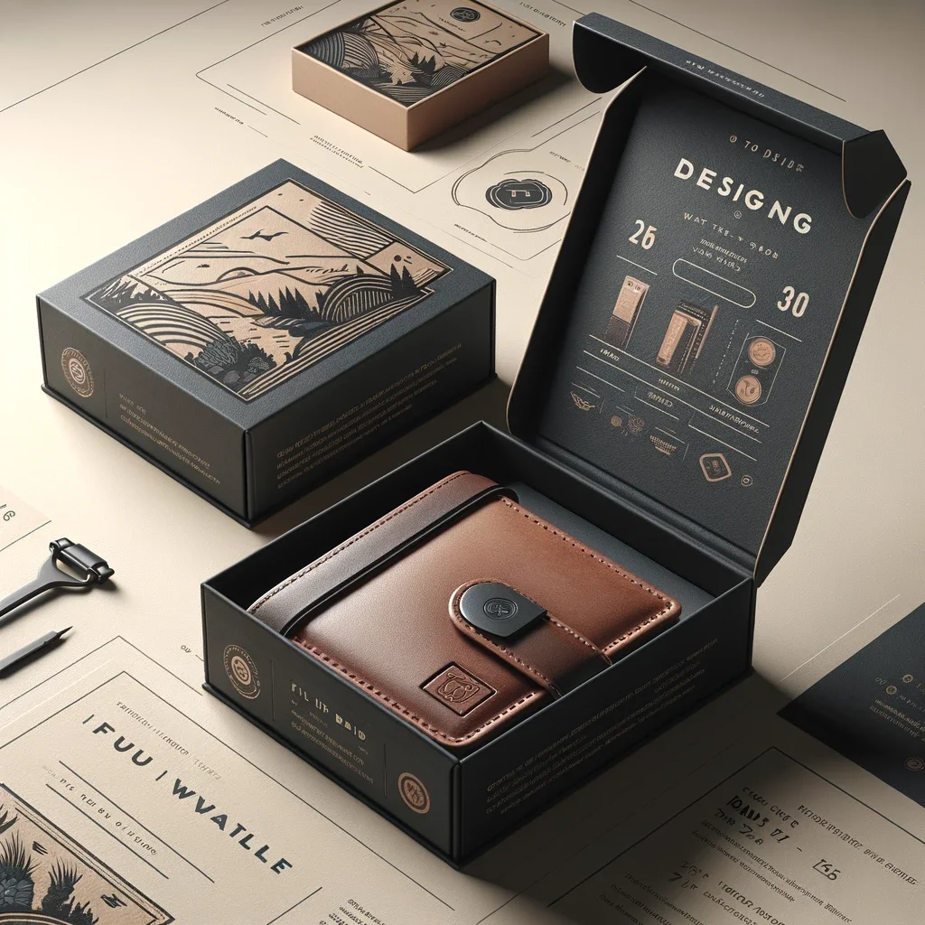 customise designer boite en carton rigid  mystery lid and base paper box rigid present packaging watch and wallet gift box