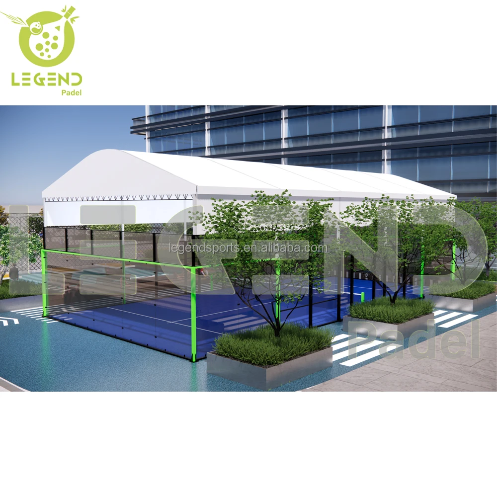 High quality Outdoor Paddle Tennis Court Sports Modular Cancha De Padel Tent  Padel Tennis Court with Cover Roof