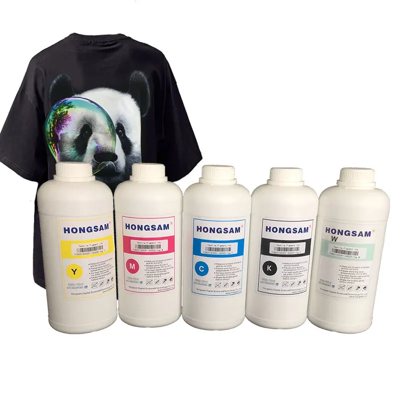 NEW DTG White Ink Textile Pigment Ink for Epson Printer Head on T Shirt Printing Digital Printing