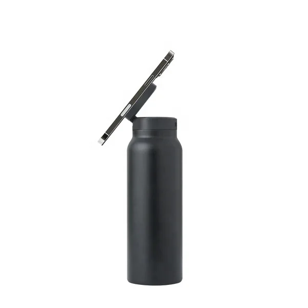 24oz Magnetic Phone Holder Vacuum Flask 304 stainless steel thermos cup cold water kettle with phone holder wholesale