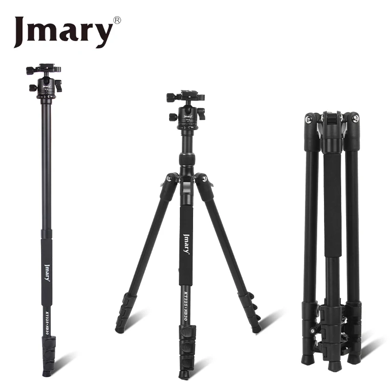 Jmary Camera Tripod Monopod Aluminum 360 Degree Ball Head Professional Tripod DSLR Tripod for Travel with Carry Bag