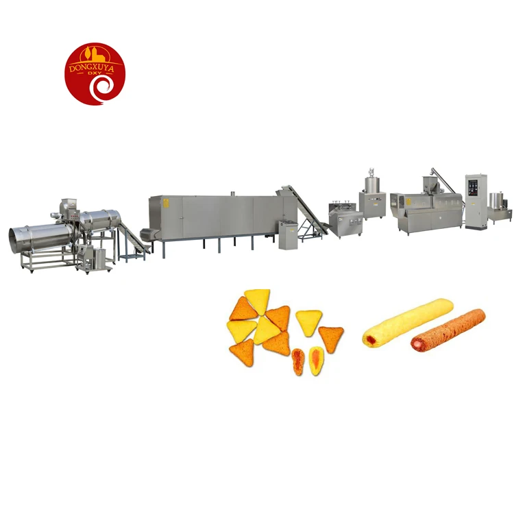 Автоматический экструдер для воздушных закусок из нержавеющей стали производственная линия машина переработки кукурузных чипсов пищевых продуктов