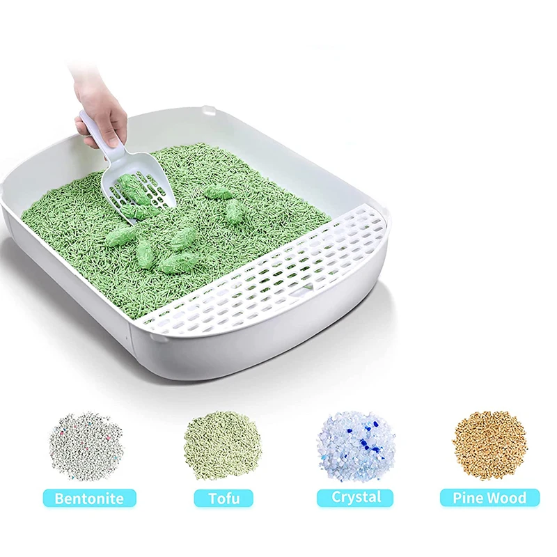 Outdoor Plastic Cat Cat Easy Cleaning Shallow Tread Sand Leakage Cat Litter Box