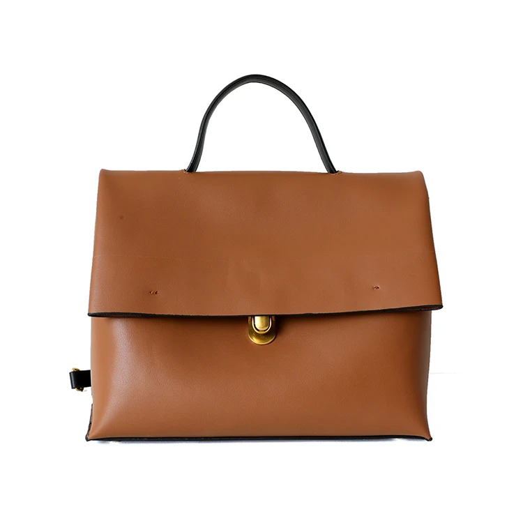 Women's shoes made of cowhide; Cow Leather Work Bag Profile Briefcase