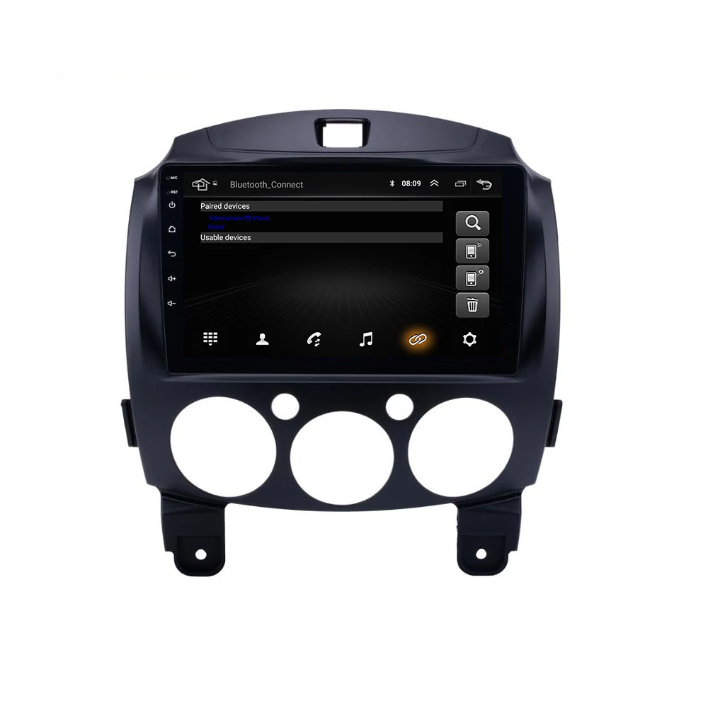 For Mazda 2 2007-2014 Car Gps Navigation Double Din Audio System Touch Screen Android Auto Radio