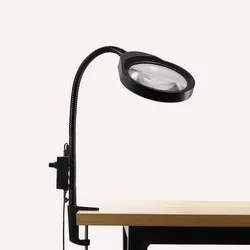 High quality patented  PD-032A led illuminated desktop magnifying glass lamp for soldering