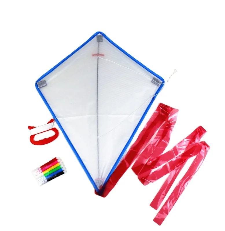 2023 OEM/ODM Custom delta bird kite Drawing Diy kite Animal diamond cheap Drawing flying toy blank duotone kite