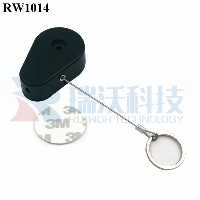 Выдвижной Поводок из стальной проволоки RUIWOR RW1014 с выдвижным кольцом для ключей для розничного магазина, дисплей с защитой от кражи