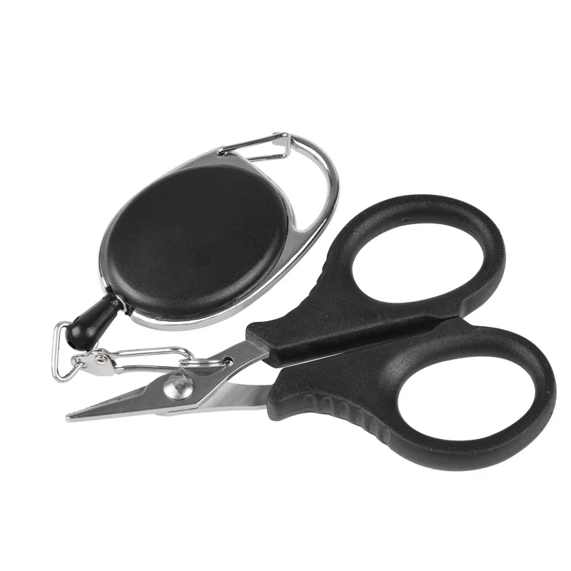 2023 Factory new product telescopic buckle PE line rust proof sea scissors band saw fishing scissors sawtooth instantaneous cutt