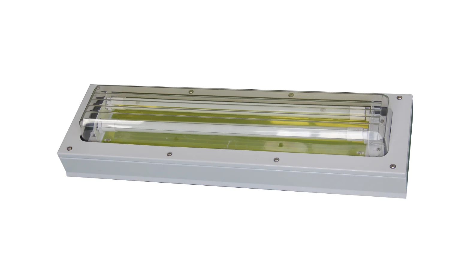 ATEX high brightness clean aluminum explosion proof fixture twin double tubes 36w explosion proof fluorescent light fittings