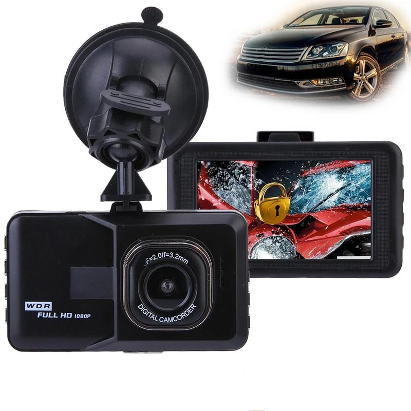 Car Driving Recorder Full HD 1080P Camera Recorder Car DVR Camera 90/170 Degree Wide Angle Parking Monitoring Dash Camera