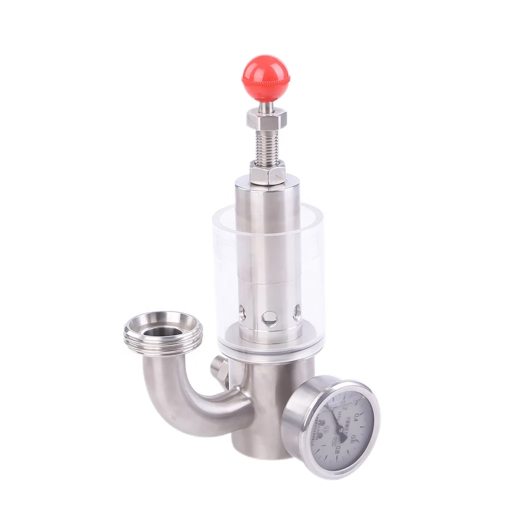 Sanitary 1 inch Exhaust control valve Stainsteel Steel SS304 Thread connection Exhaust Valve air pressure release valve for Tank