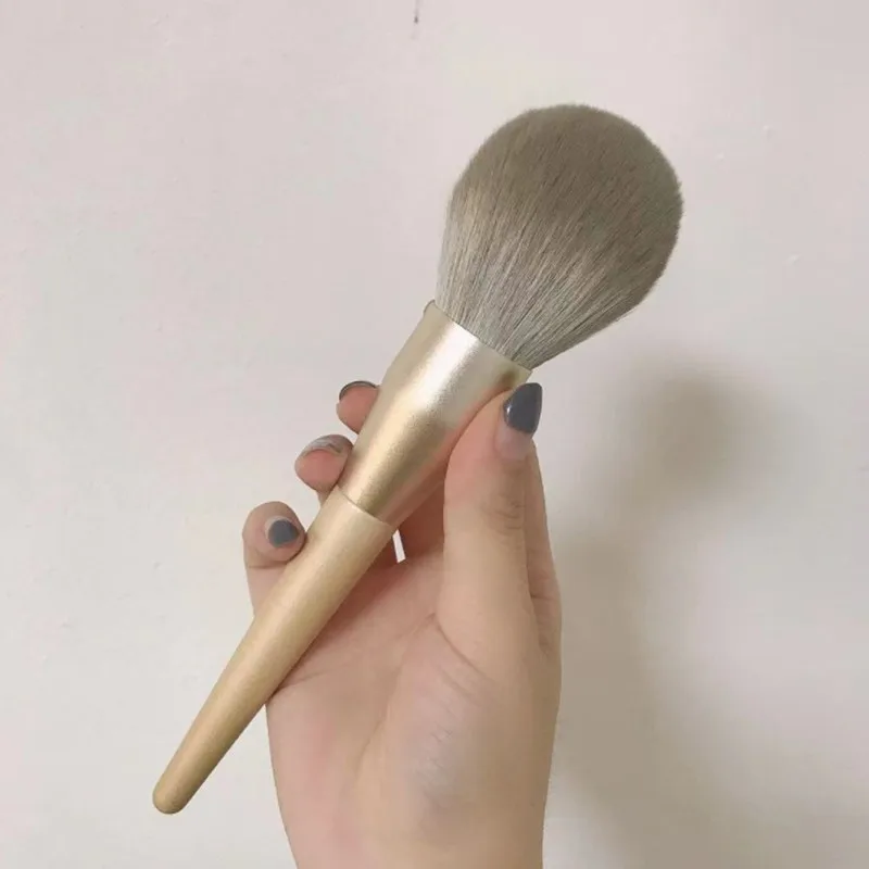 #329 Factory Direct Supply Explosive Beauty Tools Gold Color Cosmetic Blush Brush Large Single Super Soft Loose Powder Brush