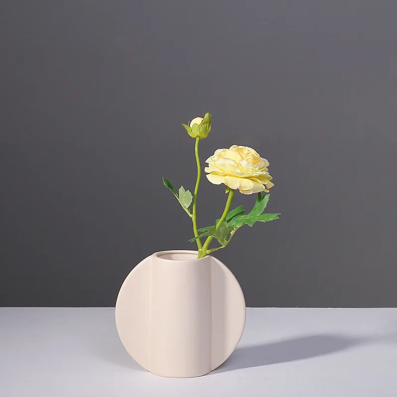 ins Nordic style creative ceramic decorative vase Designer art dried flower arrangement flower arrangement handicraft ornaments