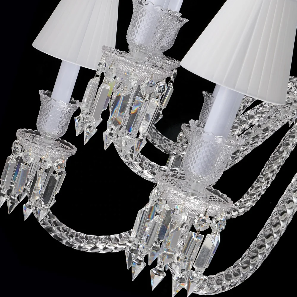 European style large crystal chandelier decoration wedding chandelier crystal luxury glass arm chandelier