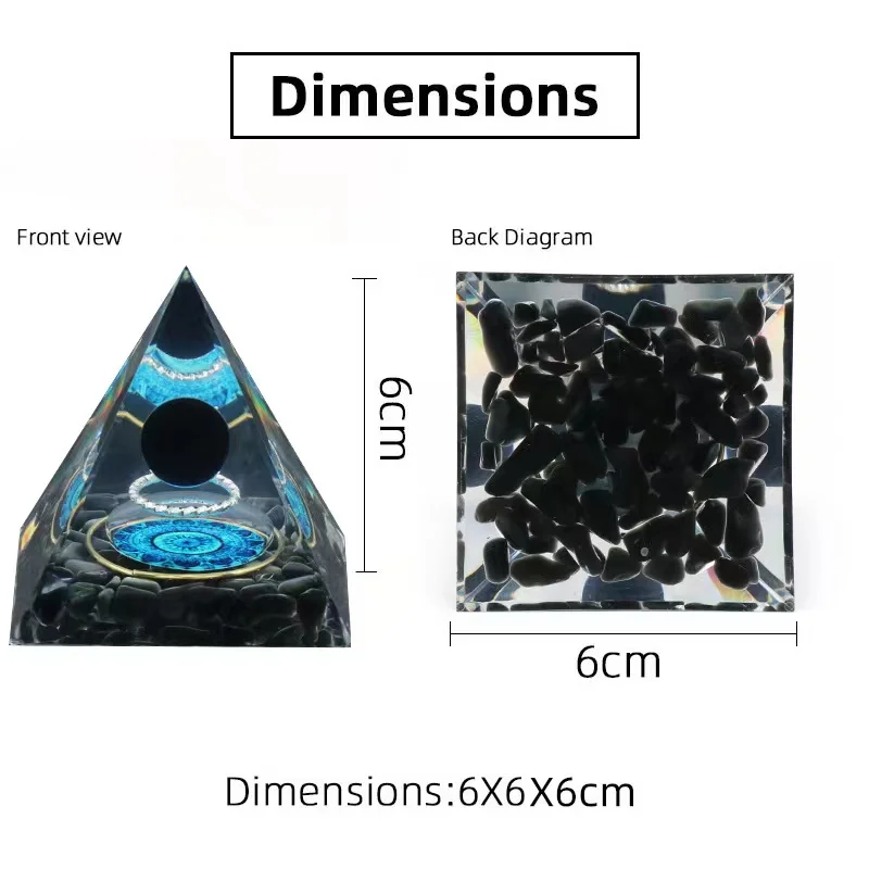 Wholesale Obsidian Hot Sale Crystal Pyramid Reiki Chakra Healing Meditation Orgone Pyramid Crystals