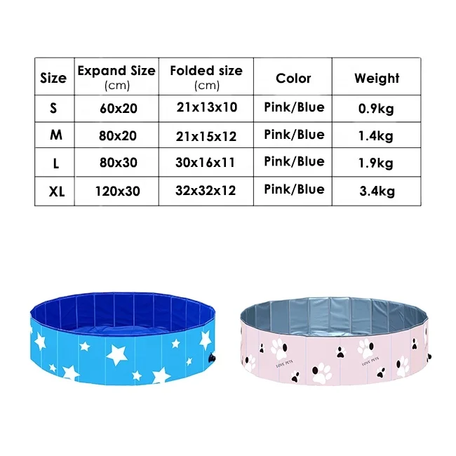 2022 Amazon Hot Sale New Cheap PVC Foldable Dog Pool Swimming Play Tub Outdoor Pet Pool Dog