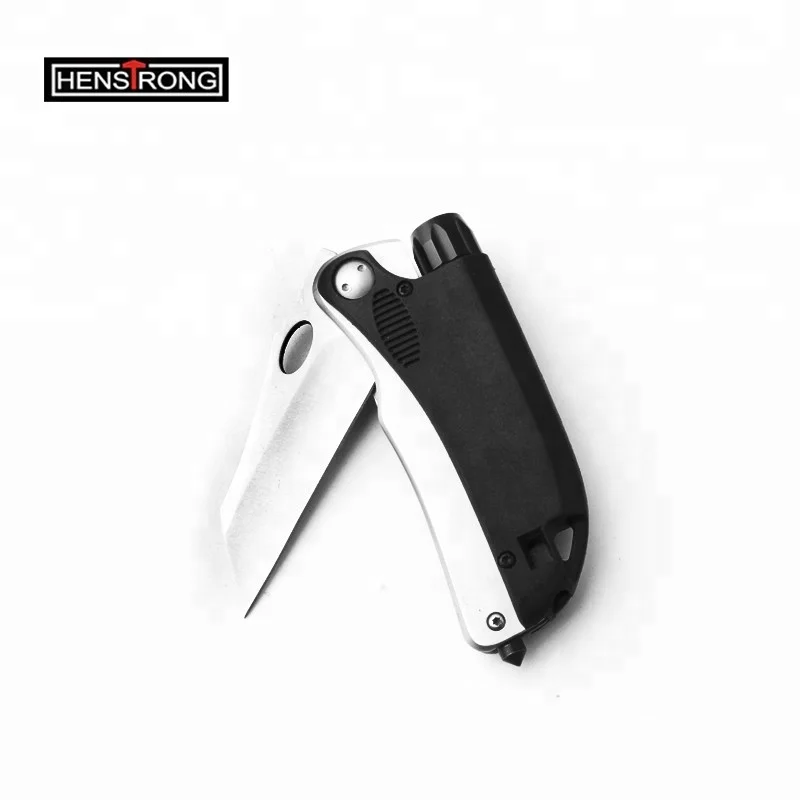 Best Outdoor Camping & Hunting EDC Folding Pocket Knife Tactical Survival Foldable Knife with Fire Starter LED Stainless Blade