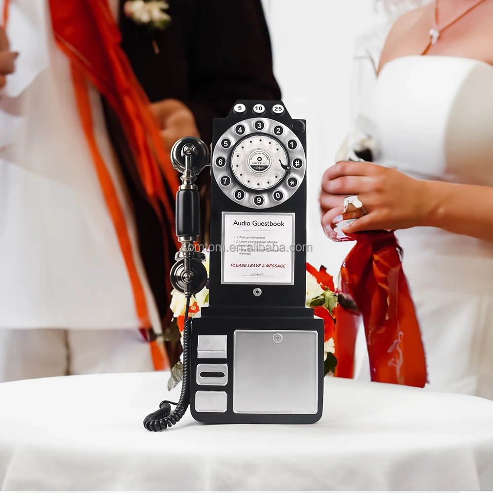 London Payphone Antique Phone Voice Recorder Audio Guest Book Telephone audio guestbook phone for wedding telephone photo booth