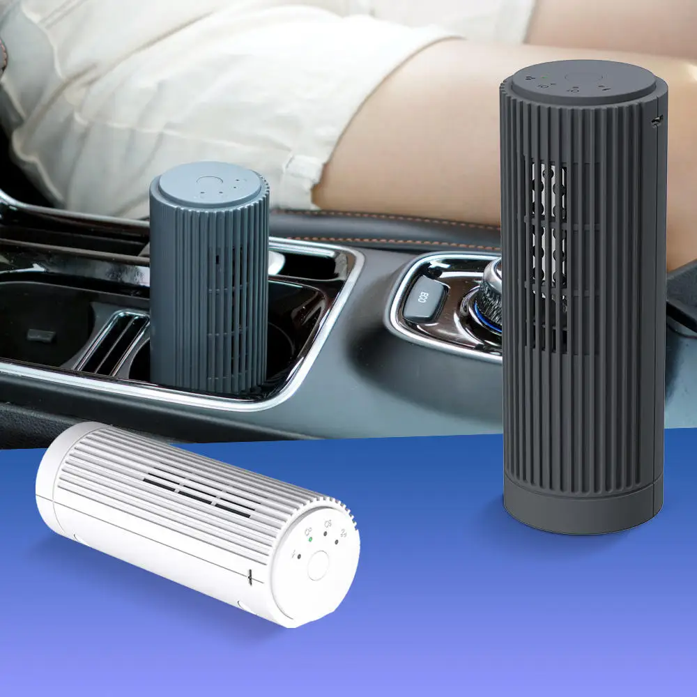 Dual Mode Mini Portable Air Purifier 3 in 1 Odor Eliminator Formaldehyde Removal Desktop Air Purifier for Room and Car