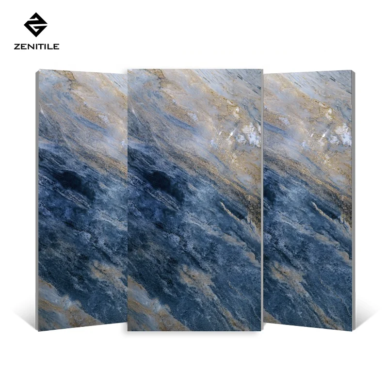 New Design Fashionable simple style marble gold polished glazed non-slip durable  porcelain flooring tile  for whole house