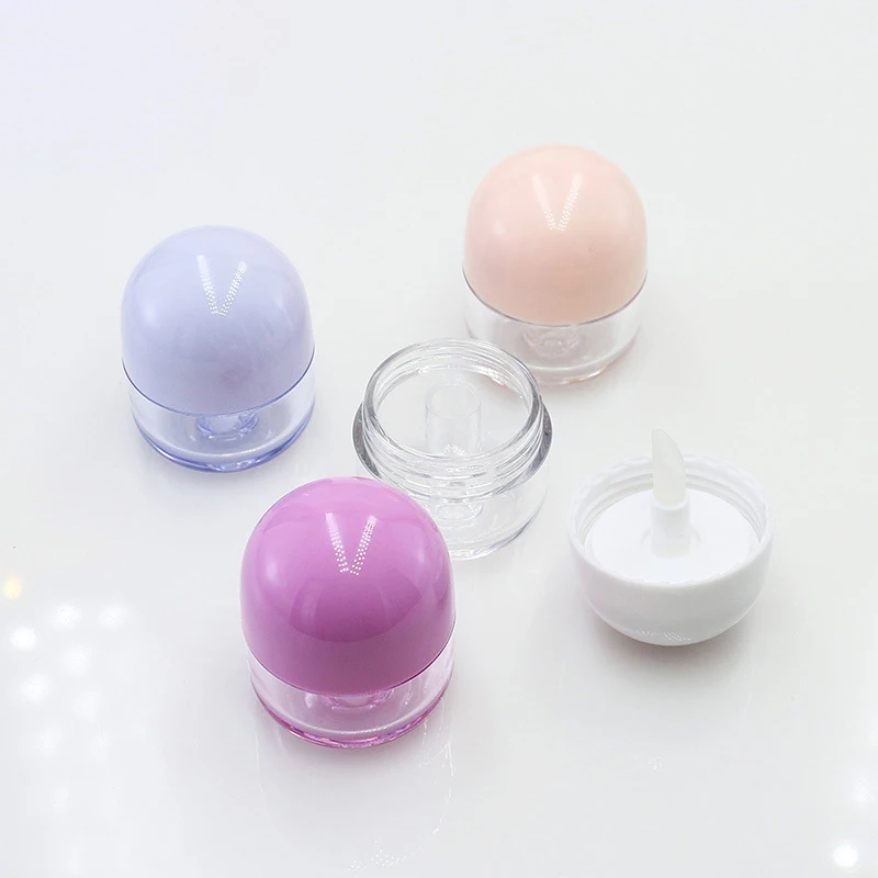 Cute 5g empty lip mud container Blue Purple Custom Clear lip gloss tube