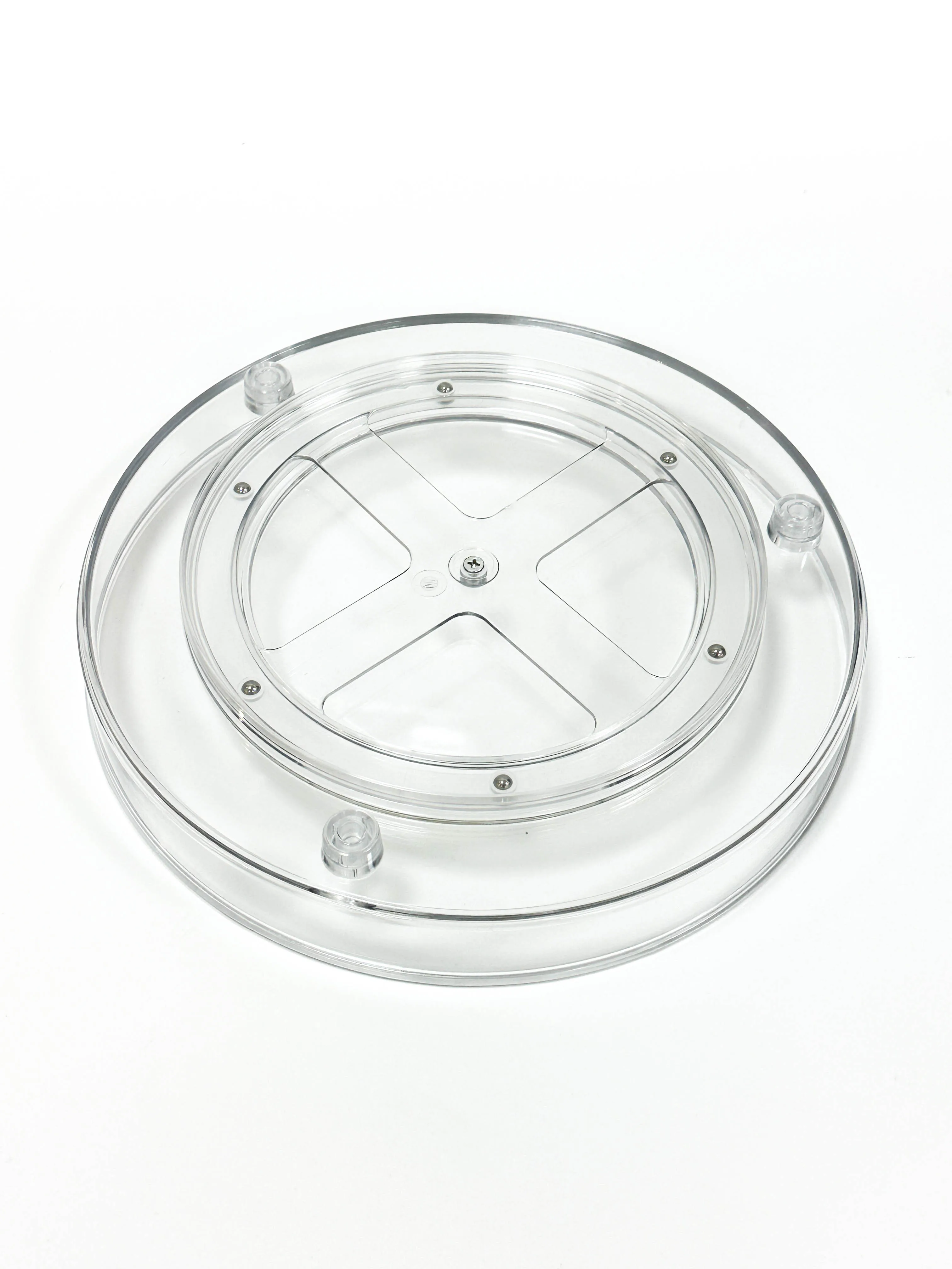Plastic Rotating Kitchen Organizer Round Turntable Organizer Clear Lazy Susan for Food Storage