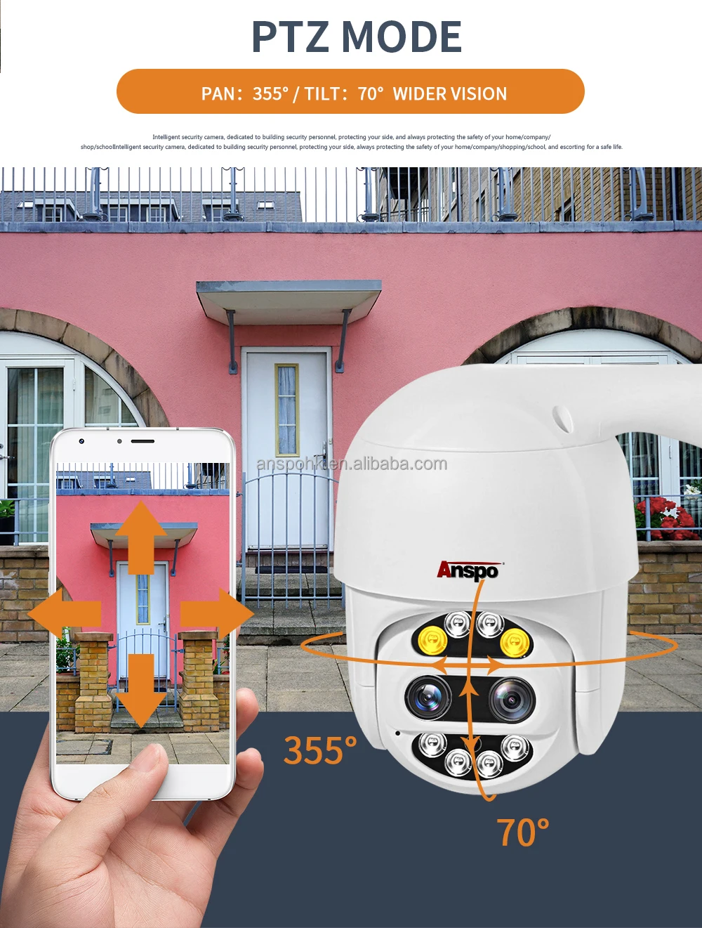 Dual-Lens Speed Dome  Wifi Camera Outdoor Auto Tracking  Security IP Camera 4X Zoom CCTV Camera surveillance