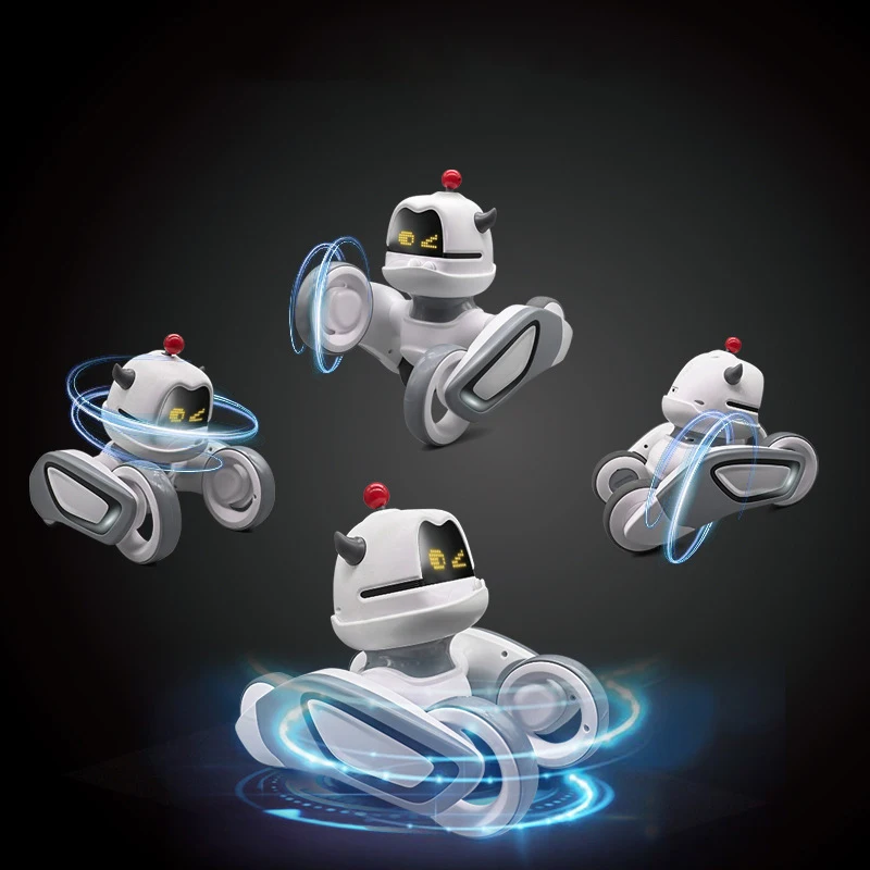 Stem Smart Robots for Kids Smart Monster with Programmable Interactive 360 Degree Roll RC Robot Toy