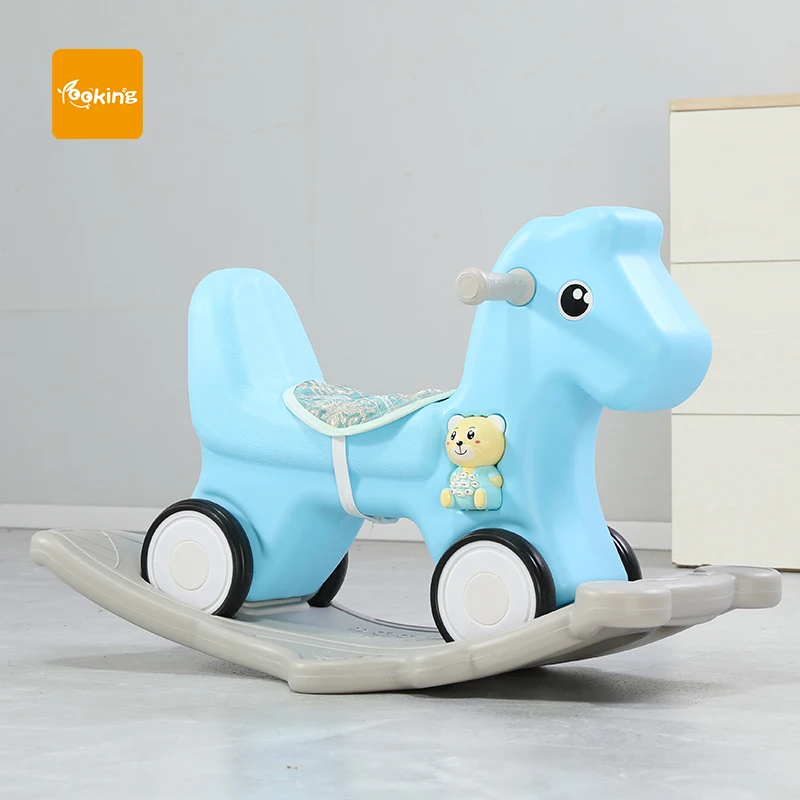 Kindergarten Plastic Baby Walker Indoor Horse For Children Toy Rocking Horse Swing Rocking Horse Equipment