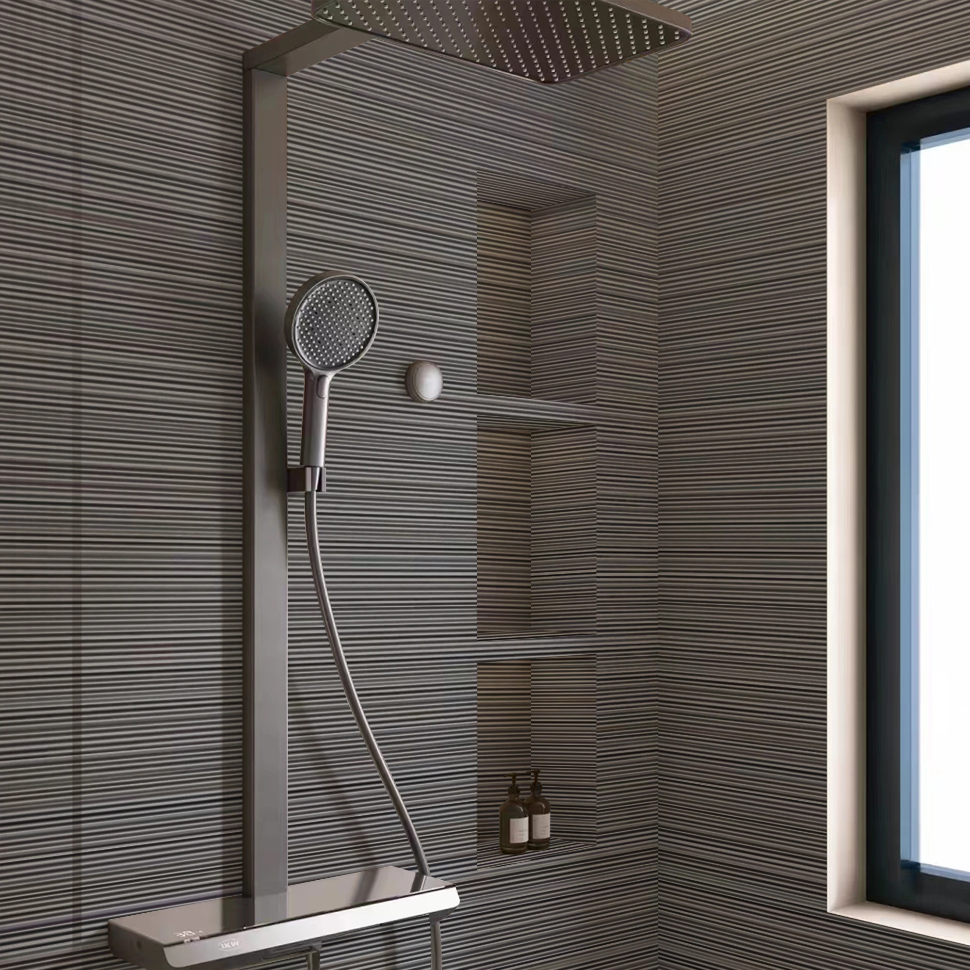 MC Shower Room Easy Install Convenient Construction 3D Decorative Wall Panel Cladding Interior