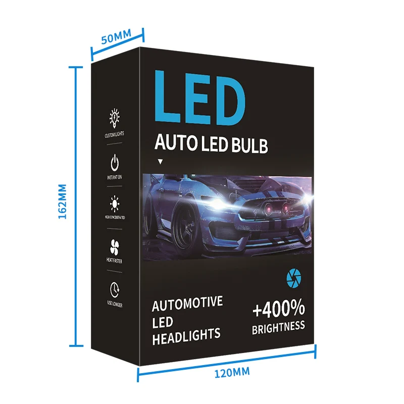 R11 With Drive High Lumen Fan 6500K 3570 Beam H4 10000 Lumen 9005 LED Car Headlight