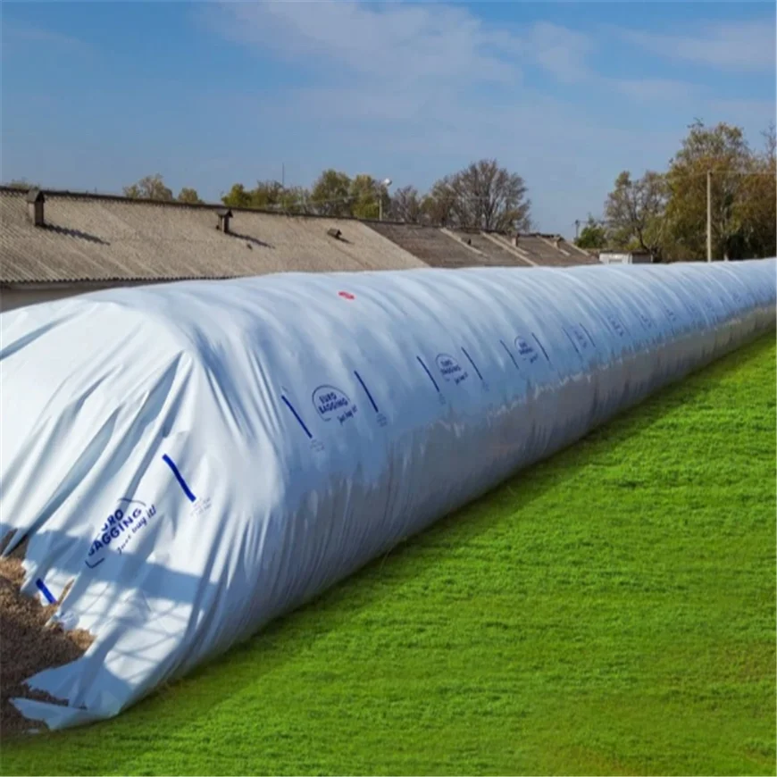 9ft x 75m x 220mic white/black silo bag for storage corn