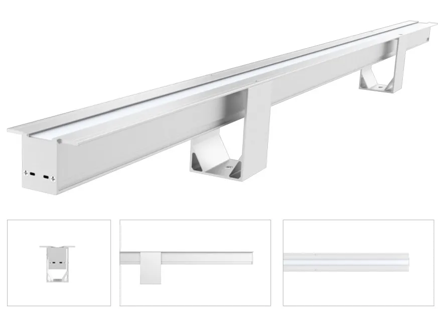 IP66 Ультра-мягкие 15 Вт светодиодные настенные шайбы DMX512 RGBW многоступенчатое управление встроенным линейным светом наружного гостиничного здания алюминиевое стекло