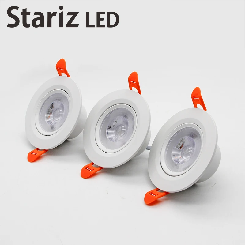 High quality 5W downlight spotlight office home hotel ceiling recessed adjustable cob round led spot down light