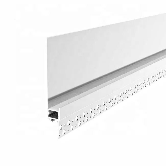 Aluminum recessed mounted gypsum led profile wall skirting profiles for decorative lighting