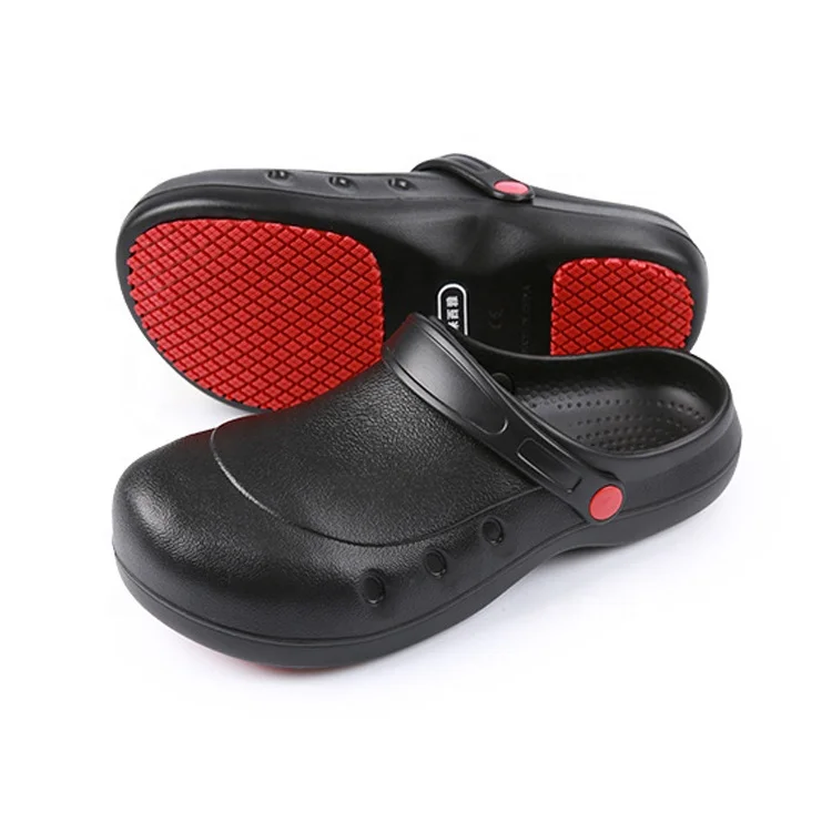 Factory Wholesale Unisex Food Industry Steel toe Waterproof Anti Slip Oil Proof Chef Shoes Hospital Nurse clog safety shoes