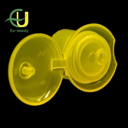 24/415 yellow Plastic Cosmetic Screw Flip Top Custom Bottle Cap