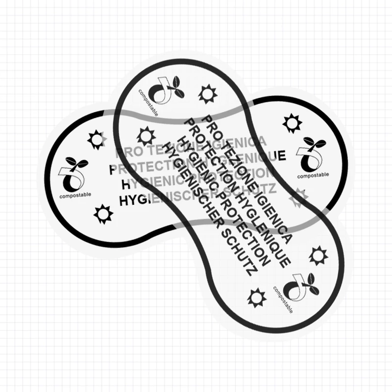 ECO Friendly Hygienic Clear Adhesive Liners Strips Sticker for Swimwear Biodegradable