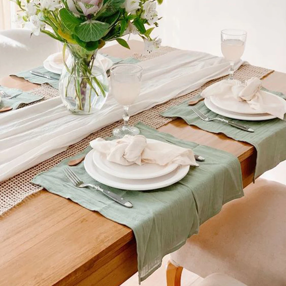 Wholesale decorative polyester napkins lilac boho style cotton napkins for wedding