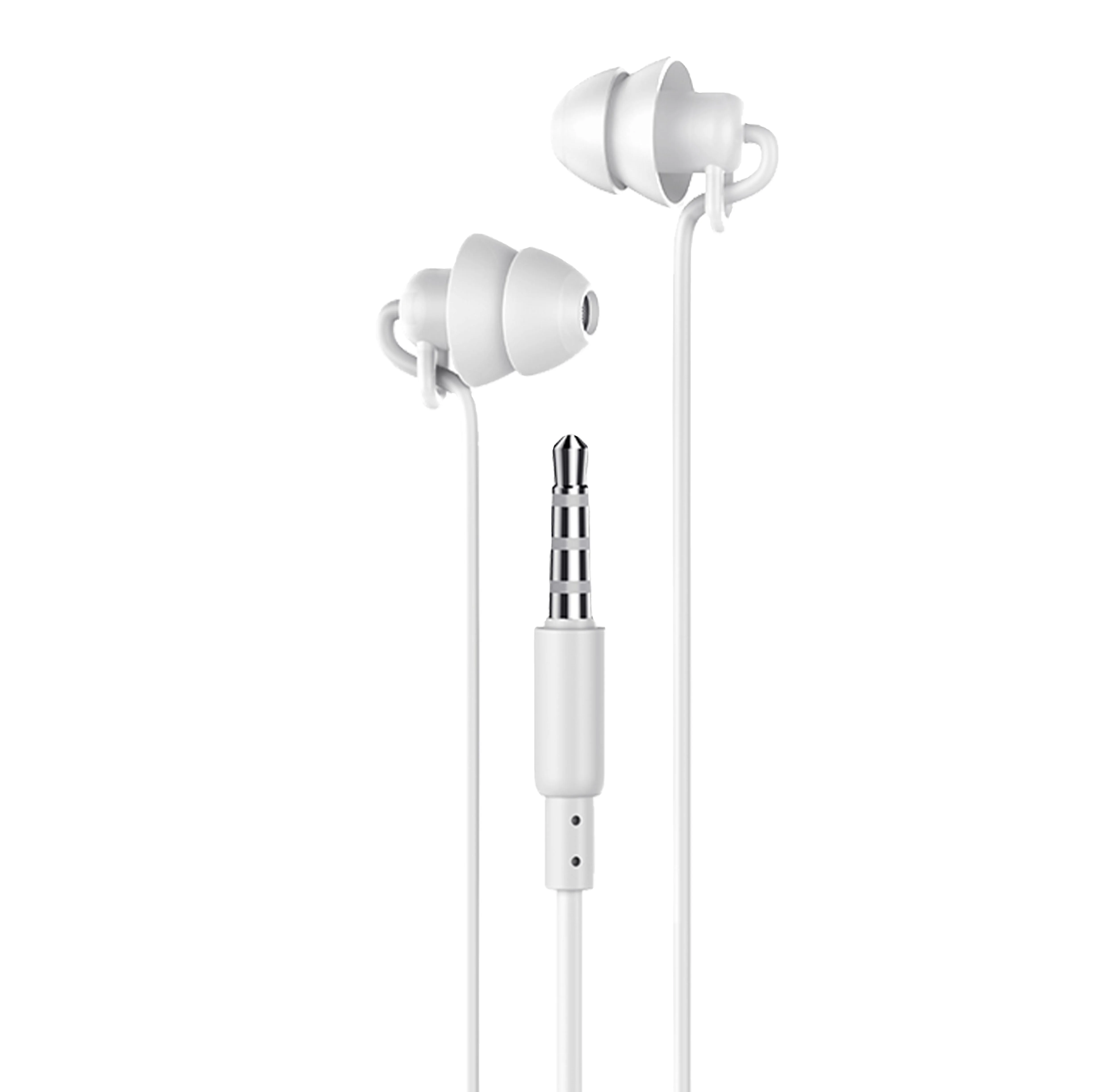 china wholesale Wired sleep earphone with mic for mobile phones 3.5mm hifi sound quality stereo earbuds headset