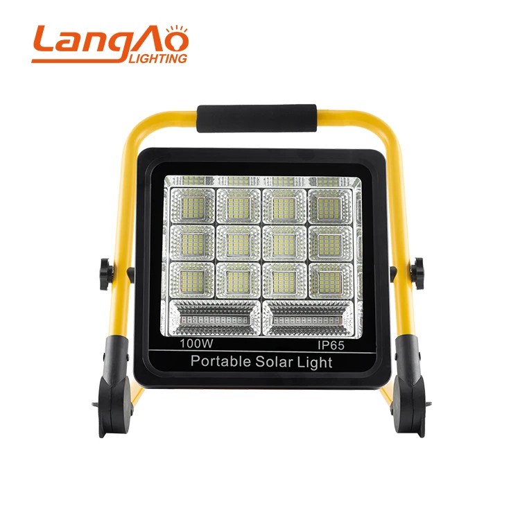Высококачественное наружное освещение для кемпинга с датчиком движения, солнечная Сигнализация 50 Вт 100 Вт, все в одном, Солнечный Прожектор