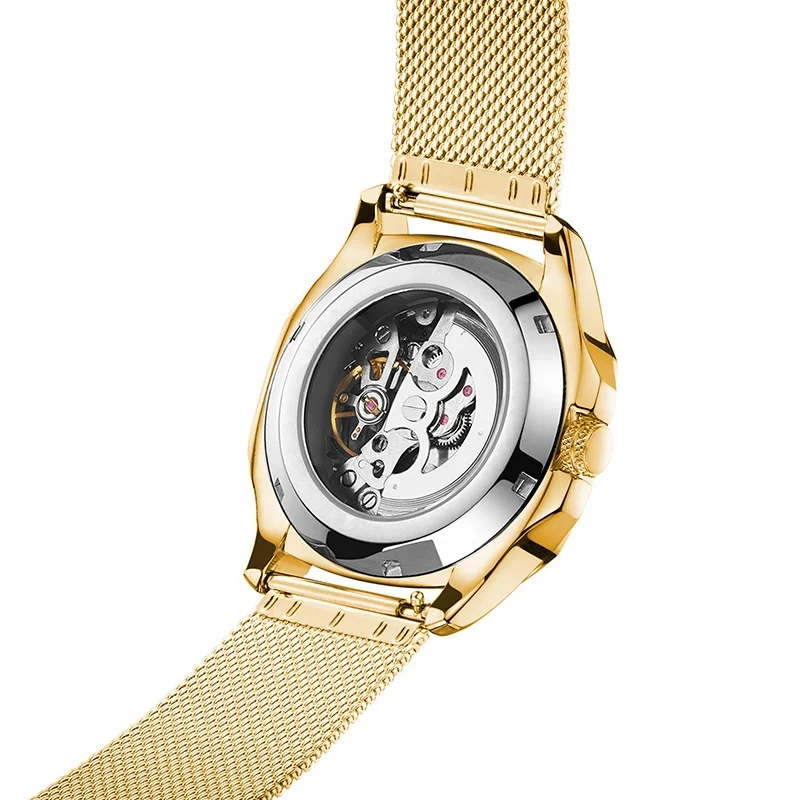 Supplier from China Alloy Case Stainless Steel Mesh Watch Men Luxury Automatic Cheap Price